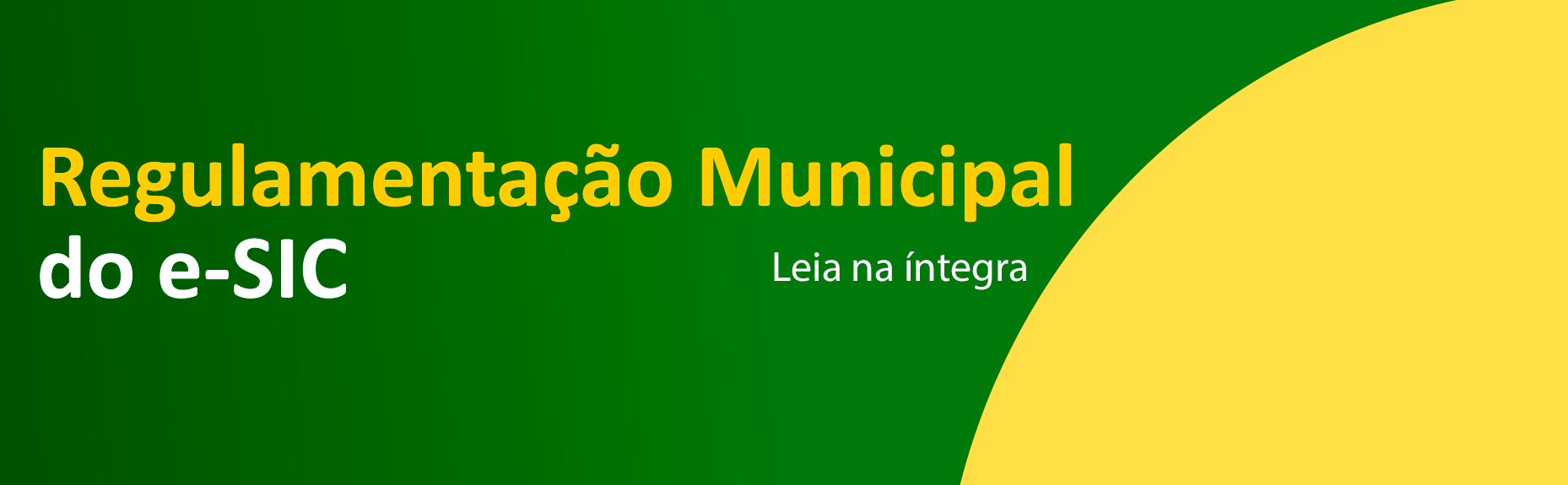 Regulamentação Municipal do e-SIC - Leia na íntegra.